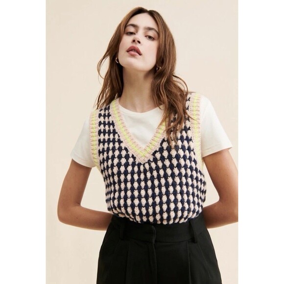 Bloom Sweaters - Dr. Bloom Chachacha Sweater Vest Size Sm Oversized Dopamine Schoolgirl Academia